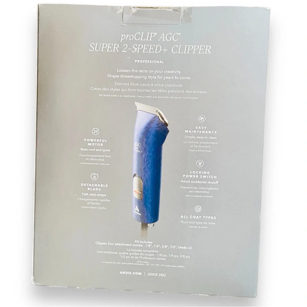 ANDIS Professional Proclip AGC+ 2-Speed Clipper • Blue Dog Grooming Shears NEW